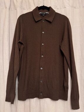 🔥 STEAL: Ted Baker London Espresso Textured Polo Sweater - Size 1